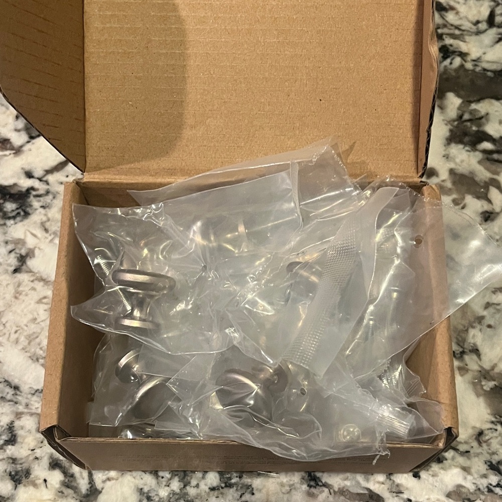Brushed nickel look  Round Drawer / cabinet Knobs -includes 15